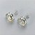 BRINCO FOLHEADA A PRATA COM 50 MILÉSIMOS + VERNIZ DIAMOND - BRINCO DE PINO BASE ALTA FUSÃO AMARELA 10X14MM (PRA348)(PAR) PRBR001153 - Imagem 2
