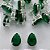 BRINCO FOLHEADA A PRATA COM 50 MILÉSIMOS + VERNIZ DIAMOND - BRINCO DE PINO BASE ALTA FUSÃO VERDE 10X14MM (PRA350)(PAR) PRBR001156 - Imagem 1