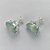BRINCO FOLHEADA A PRATA COM 50 MILÉSIMOS + VERNIZ DIAMOND - BRINCO DE PINO BASE ALTA FUSÃO VERDE COM BRILHOS 10X14MM (PRA354)(PAR) PRBR001159 - Imagem 2