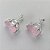 BRINCO FOLHEADA A PRATA COM 50 MILÉSIMOS + VERNIZ DIAMOND - BRINCO DE PINO BASE ALTA FUSÃO ROSA 10X14MM (PRA355)(PAR) PRBR001160 - Imagem 2