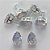 BRINCO FOLHEADA A PRATA COM 50 MILÉSIMOS + VERNIZ DIAMOND - BRINCO DE PINO BASE ALTA FUSÃO LILÁS 10X14MM (PRA357)(PAR) PRBR001161 - Imagem 1