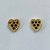 BRINCO FOLHEADO A OURO - BANHADO COM 5 MILÉSIMOS + VERNIZ DIAMOND - BRINCO DE PINO CORAÇÃO COM MICRO ZIRCÔNIAS 10MM - (OURO298) OUBR000224 - Imagem 1
