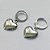 CONJUNTO EM AÇO INOXIDÁVEL - CONJUNTO EM AÇO INOXIDÁVEL CORRENTE 50CM (AÇO03) BRINCO ARGOLA DE PRESSÃO E PINGENTE CORAÇÃO 12MM - COMPOSIÇÃO: AÇO INOXIDÁVEL - (AÇO1951) ACCJ000098 - Imagem 2