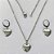 CONJUNTO EM AÇO INOXIDÁVEL - CONJUNTO EM AÇO INOXIDÁVEL CORRENTE 50CM (AÇO03) BRINCO ARGOLA DE PRESSÃO E PINGENTE CORAÇÃO 12MM - COMPOSIÇÃO: AÇO INOXIDÁVEL - (AÇO1951) ACCJ000098 - Imagem 1
