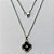 GARGANTILHA EM AÇO INOXIDÁVEL -  GARGANTILHA COM CORRENTE 42CM E PINGENTE VAN CLEEF PRETO COM CRISTAIS 16MM - COMPOSIÇÃO: AÇO INOXIDÁVEL - (AÇO1961) ACGG000402 - Imagem 1