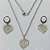 CONJUNTO EM AÇO INOXIDÁVEL -  (AÇO03) CONJUNTO COM CORRENTE 50CM E BRINCOS ARGOLINHA DE PRESSÃO COM PINGENTES CORAÇÃO VAZADO 17MM - COMPOSIÇÃO: AÇO INOXIDÁVEL - (AÇO1966) ACCJ000100 - Imagem 1