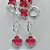 BRINCO FOLHEADO A PRATA COM 50 MILÉSIMOS + VERNIZ DIAMOND - BRINCO ARGOLINHA DE PRESSÃO (TRANQUETA) TIPO VAN CLEEF ROSA VIDRO 10MM (PRA370)(PAR) PRBR0001188 - Imagem 1