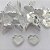BRINCO FOLHEADO A PRATA COM 50 MILÉSIMOS + VERNIZ DIAMOND - BRINCO DE PINO CORAÇÃO MADRE PÉROLA RESINA 10MM (PRA384) PRBR0001193 - Imagem 1