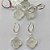 BRINCO FOLHEADO A PRATA COM 50 MILÉSIMOS + VERNIZ DIAMOND - BRINCO ARGOLINHA DE PRESSÃO (TRANQUETA) TREVO MADRÉ PÉROLA RESINA 10MM (PRA389) PRBR001196 - Imagem 1