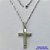 GARGANTILHA EM AÇO INOXIDÁVEL - (12753) GARGANTILHA COM CORRENTE 60CM E PINGENTE CRUCIFIXO DUPLO 18X36MM - COMPOSIÇÃO: AÇO INOXIDÁVEL - (AÇO1980) ACGG000420 - Imagem 1