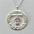GARGANTILHA FOLHEADO A PRATA COM 50 MILÉSIMOS + VERNIZ DIAMOND - GARGANTILHA CORRENTE CADEADO 45CM PINGENTE MENINA AMO MEU FILHO 31MM + FECHO LAGOSTA - (PRA413) PRGG001440 - Imagem 2