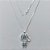 GARGANTILHA FOLHEADO A PRATA COM 50 MILÉSIMOS + VERNIZ DIAMOND - GARGANTILHA CORRENTE CADEADO 45CM PINGENTE MENINO COM MICRO ZIRCÔNIAS 19MM + FECHO LAGOSTA - (PRA414) PRGG001441 - Imagem 1