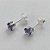 BRINCO FOLHEADA A PRATA COM 50 MILÉSIMOS + VERNIZ DIAMOND - BRINCO DE PINO ZIRCÔNIA LILÁS 5MM (PRA420) PRBR001205 - Imagem 2