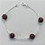 PULSEIRA FOLHEADA A PRATA COM 50 MILÉSIMOS + VERNIZ DIAMOND - PULSEIRA COM PEDRAS DE PORCELANA MARROM - TAMANHO: 18CM + FECHO LAGOSTA (PRA425) PRPS001158 - Imagem 1