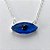 GARGANTILHA FOLHEADO A PRATA COM 50 MILÉSIMOS + VERNIZ DIAMOND - GARGANTILHA CORRENTE CADEADO 40CM PINGENTE ZIRCÔNIA AZUL ESCURO 21X9MM  + FECHO LAGOSTA - (PRA442) PRGG001442 - Imagem 2