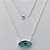 GARGANTILHA FOLHEADO A PRATA COM 50 MILÉSIMOS + VERNIZ DIAMOND - GARGANTILHA CORRENTE CADEADO 40CM PINGENTE ZIRCÔNIA VERDE 21X9MM  + FECHO LAGOSTA - (PRA444) PRGG001444 - Imagem 1