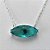 GARGANTILHA FOLHEADO A PRATA COM 50 MILÉSIMOS + VERNIZ DIAMOND - GARGANTILHA CORRENTE CADEADO 40CM PINGENTE ZIRCÔNIA VERDE 21X9MM  + FECHO LAGOSTA - (PRA444) PRGG001444 - Imagem 2