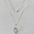 GARGANTILHA FOLHEADO A PRATA COM 50 MILÉSIMOS + VERNIZ DIAMOND - GARGANTILHA CORRENTE VENEZIANA 45CM PINGENTE CORAÇÃO CRISTAL 13MM  + FECHO LAGOSTA - (PRA448) PRGG001448 - Imagem 1