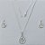 CONJUNTO FOLHEADO A PRATA COM 50 MILÉSIMOS + VERNIZ DIAMOND - CONJUNTO COM CORRENTE VENEZIANA 45CM - BRINCOS DE PINO E PINGENTES EM FLORES VAZADAS COM PEDRA EM ZIRCÔNIA VERDE 14X22MM (PRA449) PRCJ000182 - Imagem 1