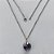 GARGANTILHA EM AÇO INOXIDAVEL - (AÇO03) GARGANTILHA COM CORRENTE 50CM E PINGENTE CORAÇÃO CRISTAL ROXO 13MM - FECHO LAGOSTA (AÇO2047) ACGG000447 - Imagem 1
