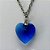 GARGANTILHA EM AÇO INOXIDAVEL - (AÇO03) GARGANTILHA COM CORRENTE 50CM E PINGENTE CORAÇÃO CRISTAL AZUL ESCURO 13MM - FECHO LAGOSTA (AÇO2049) ACGG000449 - Imagem 2