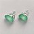 BRINCO FOLHEADA A PRATA COM 50 MILÉSIMOS + VERNIZ DIAMOND - BRINCO DE PINO BASE ALTA FUSÃO VERDE CLARO 10X14MM (PRA459) PRBR001216 - Imagem 2