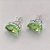 BRINCO FOLHEADA A PRATA COM 50 MILÉSIMOS + VERNIZ DIAMOND - BRINCO DE PINO BASE ALTA FUSÃO VERDE 10X14MM (PRA462) PRBR001219 - Imagem 2