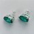 BRINCO FOLHEADA A PRATA COM 50 MILÉSIMOS + VERNIZ DIAMOND - BRINCO DE PINO BASE ALTA FUSÃO VERDE 10X14MM (PRA465) PRBR001222 - Imagem 2