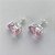 BRINCO FOLHEADA A PRATA COM 50 MILÉSIMOS + VERNIZ DIAMOND - BRINCO DE PINO BASE ALTA FUSÃO ROSA 10X14MM (PRA467) PRBR001224 - Imagem 2