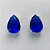 BRINCO FOLHEADA A PRATA COM 50 MILÉSIMOS + VERNIZ DIAMOND - BRINCO DE PINO BASE ALTA FUSÃO AZUL ESCURO 10X14MM (PRA468) PRBR001225 - Imagem 1