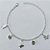 PULSEIRA FOLHEADA A PRATA COM 50 MILÉSIMOS + VERNIZ DIAMOND - PULSEIRA COM STRASS BRANCO E BORBOLETAS BRILHANTES - TAMANHO: 16CM PRPS001166 - Imagem 1