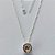 GARGANTILHA FOLHEADA A PRATA COM 50 MILÉSIMOS + VERNIZ DIAMOND - GARGANTILHA CORRENTE SINGAPURA 45CM PINGENTE RESINA COM IMAGEM DE JESUS CRISTO 10MM - FECHO LAGOSTA + EXTENSOR (PRA486) PRGG001449 - Imagem 1