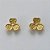 BRINCO FOLHEADO A OURO - BANHADO COM 5 MILÉSIMOS + VERNIZ DIAMOND -  BRINCO DE PINO FLOR 10MM - (OURO328) OUBR000243 - Imagem 1