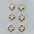 BRINCO FOLHEADO A OURO - BANHADO COM 5 MILÉSIMOS + VERNIZ DIAMOND -   TRIO DE BRINCO DE PINO TREVO BRANCO 6MM - (OURO335) OUBR000250 - Imagem 1