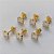BRINCO FOLHEADO A OURO - BANHADO COM 5 MILÉSIMOS + VERNIZ DIAMOND -   TRIO DE BRINCO DE PINO TREVO BRANCO 6MM - (OURO335) OUBR000250 - Imagem 2