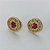 BRINCO FOLHEADO A OURO - BANHADO COM 5 MILÉSIMOS + VERNIZ DIAMOND - BRINCO DE PINO REDONDO COM MICRO ZIRCÔNIAS 13MM - (OURO338) OUBR000253 - Imagem 2