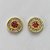 BRINCO FOLHEADO A OURO - BANHADO COM 5 MILÉSIMOS + VERNIZ DIAMOND - BRINCO DE PINO REDONDO COM MICRO ZIRCÔNIAS 13MM - (OURO338) OUBR000253 - Imagem 1