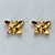 BRINCO FOLHEADO A OURO - BANHADO COM 5 MILÉSIMOS + VERNIZ DIAMOND - BRINCO DE PINO BORBOLETA 12MM - (OURO341) OUBR000254 - Imagem 1