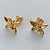 BRINCO FOLHEADO A OURO - BANHADO COM 5 MILÉSIMOS + VERNIZ DIAMOND - BRINCO DE PINO BORBOLETA 12MM - (OURO341) OUBR000254 - Imagem 2