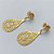 BRINCO FOLHEADO A OURO - BANHADO COM 5 MILÉSIMOS + VERNIZ DIAMOND - BRINCO DE PINO BASE VAZADA FORMATO GOTA VAZADA 16MM - (OURO349) OUBR000256 - Imagem 2