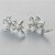 BRINCO FOLHEADA A PRATA COM 50 MILÉSIMOS + VERNIZ DIAMOND - BRINCO DE PINO FLOR COM ZIRCÔNIAS 11MM (PRA490) PRBR001232 - Imagem 2