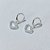 BRINCO FOLHEADO A PRATA COM 50 MILÉSIMOS + VERNIZ DIAMOND ARGOLA DE PRESSÃO CORAÇÃO BRANCO VIDRO 11MM PRBR001236 - Imagem 2