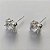 BRINCO FOLHEADA A PRATA COM 50 MILÉSIMOS + VERNIZ DIAMOND - BRINCO DE PINO COM ZIRCÔNIAS 9MM (PRA494) PRBR001236 - Imagem 2