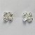 BRINCO FOLHEADA A PRATA COM 50 MILÉSIMOS + VERNIZ DIAMOND - BRINCO DE PINO FLOR COM ZIRCÔNIAS 10MM (PRA493) PRBR001238 - Imagem 1