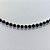 PULSEIRA FOLHEADA A PRATA COM 50 MILÉSIMOS + VERNIZ DIAMOND - PULSEIRA 18CM RIVIÉRA PRETA PRPS001170 - Imagem 2