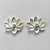 CONJUNTO FOLHEADO A PRATA COM 50 MILÉSIMOS + VERNIZ DIAMOND - CONJUNTO COM CORRENTE VENEZIANA 45CM - BRINCOS DE PINO E PINGENTE FLOR  15MM COM PEDRA EM ZIRCÔNIA CRISTAL  - (PRA502) PRCJ000188 - Imagem 2