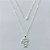 GARGANTILHA FOLHEADA A PRATA COM 50 MILÉSIMOS + VERNIZ DIAMOND - GARGANTILHA CORRENTE CADEADO 45CM PINGENTE MENINO COM BONÉ COM MICRO ZIRCÔNIAS 16MM PRGG001450 - Imagem 1