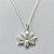 GARGANTILHA FOLHEADA A PRATA COM 50 MILÉSIMOS + VERNIZ DIAMOND - GARGANTILHA CORRENTE VENEZIANA 45CM PINGENTE FLOR 17MM COM ZIRCÔNIA CRISTAL - FECHO LAGOSTA (PRA505) PRGG001452 - Imagem 2