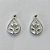 BRINCO FOLHEADA A PRATA COM 50 MILÉSIMOS + VERNIZ DIAMOND - BRINCO DE PINO GOTA VAZADA COM ZIRCÔNIA 10MM (PRA508) PRBR001240 - Imagem 1