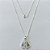 GARGANTILHA FOLHEADA A PRATA COM 50 MILÉSIMOS + VERNIZ DIAMOND - GARGANTILHA CORRENTE VENEZIANA 45CM PINGENTE NOSSA SENHORA APARECIDA COM MICRO ZIRCÔNIAS AZUÍS 19MM PRGG001453 - Imagem 1